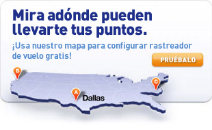 Mira tus posibles destinos con puntos.