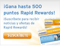 Suscríbete a las comunicaciones por email de Rapid Rewards
