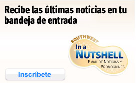 Email de noticias y promociones de In a Nutshell de Southwest Airlines: recibe las últimas noticias en tu bandeja de entrada. ¡Inscríbete ya!