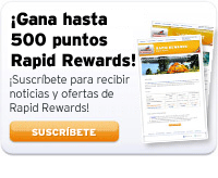Suscríbete a las comunicaciones por email de Rapid Rewards
